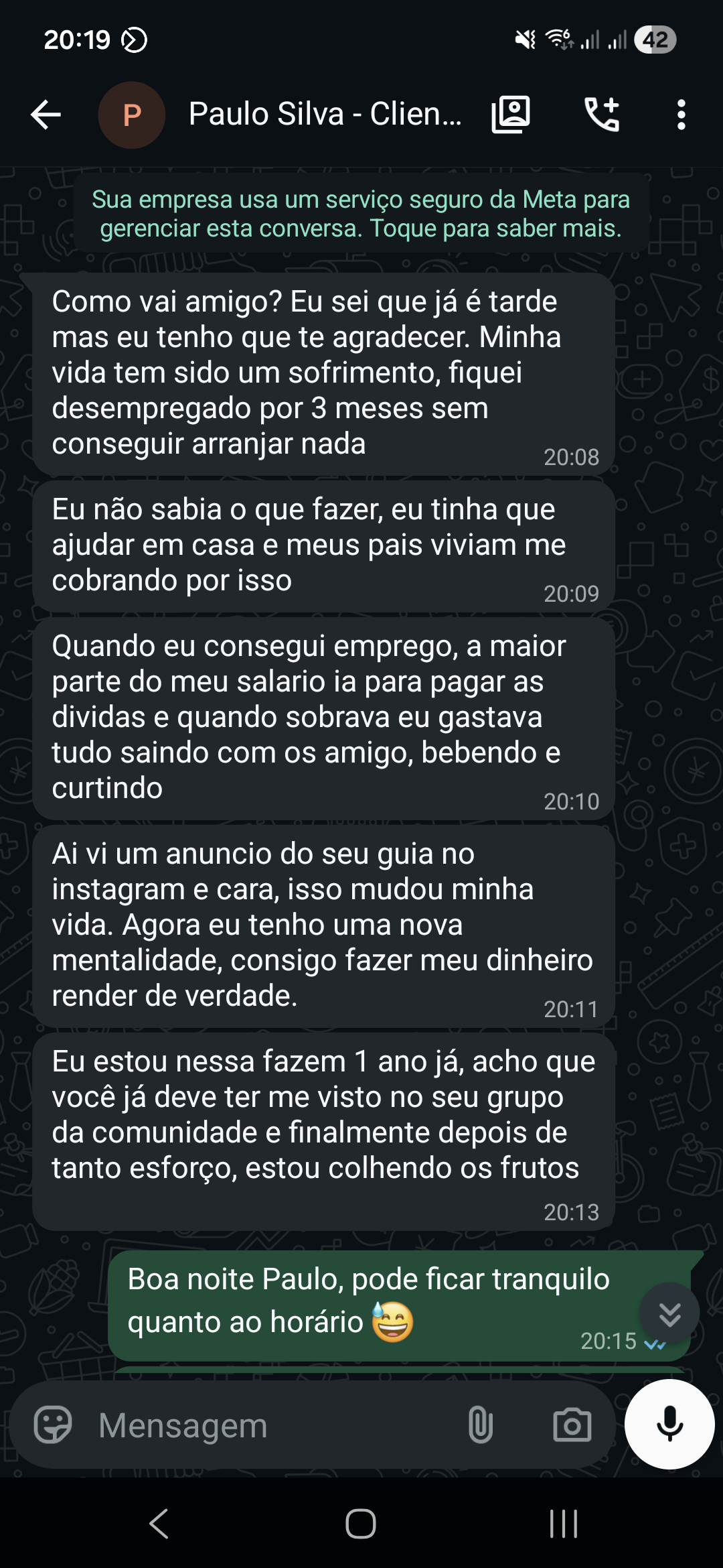 Depoimento de cliente 4